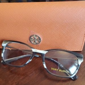 Tory Burch Olive Green Horn Eyeglass Frames NWT